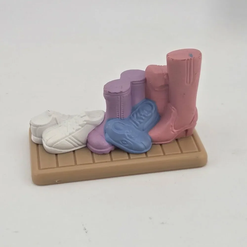 Fisher Price Loving Family Dollhouse Shoe Boot Mat For Mudroom Boots Shoes